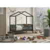 Lit cabane dallas 70x140 cm gris