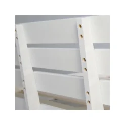 Lit double en bois 120 x 200 cm blanc