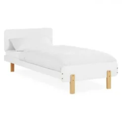 Lit junior 90x200 blanc sommier