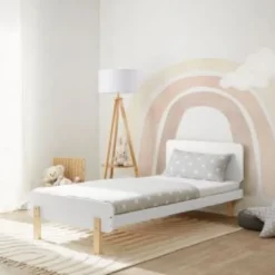 Lit junior 90x200 blanc sommier