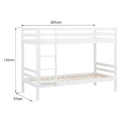 Lits superposés pour enfants 190x90cm blanc ambre