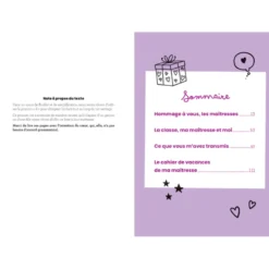 Livre cadeau à remplir Maîtresse préférée