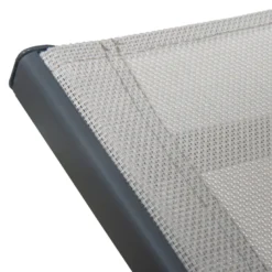 Lot de 2 bains de soleil pliants sicilia textilène gris - structure anthracite