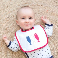 Lot de 7 bavoirs bébé blanc
