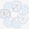 Lot de 7 bavoirs bébé jaune