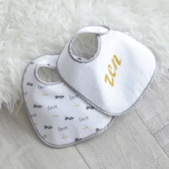 Lot de 7 bavoirs bébé jaune