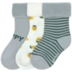 Lot de 3 chaussettes terry citron bleu clair (taille 12-15)