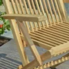 Lot de 2 fauteuils pliants en teck java