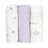 Lot de 3 langes lilas 70x70 cm