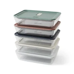 Lot de 5 lunch box en verre prep