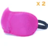 Lot de 2 masques de nuit - rose