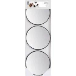 Lot de 3 miroirs effet bois