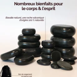 Lot de 20 pierres chaudes