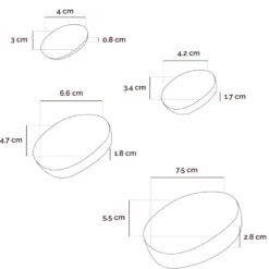 Lot de 20 pierres chaudes
