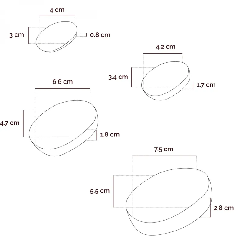 Lot de 20 pierres chaudes