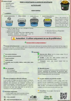 Lot de 4 pièges à moustique avec seau