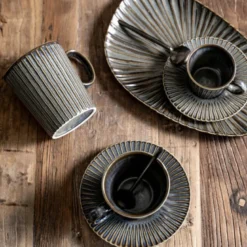 Lot de 4 tasses à café liv bleu 22 cl