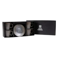 Lot de 4 tasses à café liv bleu 22 cl