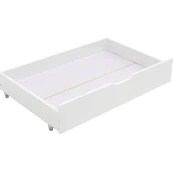 Lot de 2 tiroirs de rangement blancs pour lit