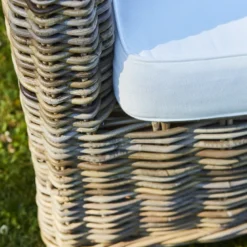 Lot 2 fauteuils de jardin kubu naturel