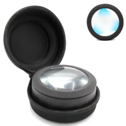 Loupe de lecture x5 rétroéclairée 3 led compacte avec housse
