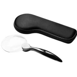 Loupe double grossissement 2,5x/5x avec étui de protection