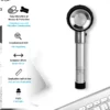 Loupe à poser fishtec grossissement x5 éclairante 3 led aluminium