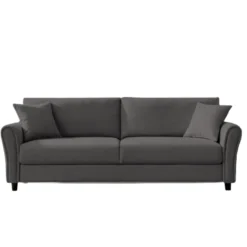 Lucerne canapé 4 places en tissu gris foncé
