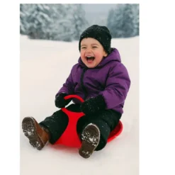 Luge pour enfant neige rouge