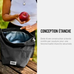 Lunch bag isotherme- noir-6,7l-étanche-eco-responsable Noir