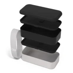 Lunch box rectangle 2x500ml noir coton