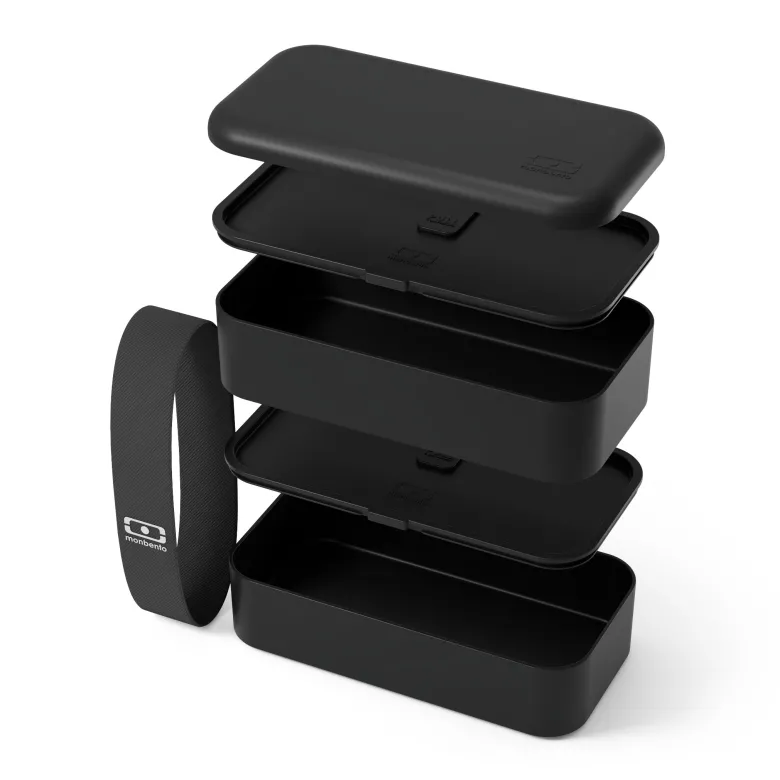 Lunch box rectangulaire 2x500ml noir