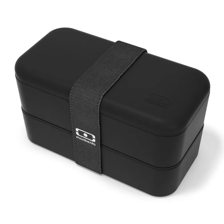 Lunch box rectangulaire 2x500ml noir