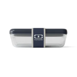 Lunch box verre 600 ml bleu