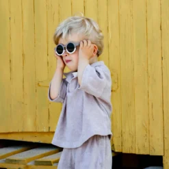 Lunettes de soleil bebe categorie 4 bicolore taupe hop'pop