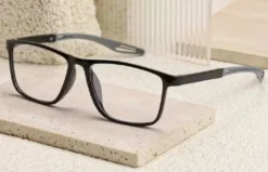 Lunettes loupes noir-orange 1.5
