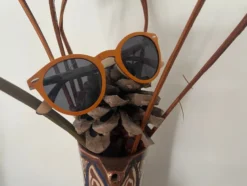 Lunettes unisexe bois spector orange
