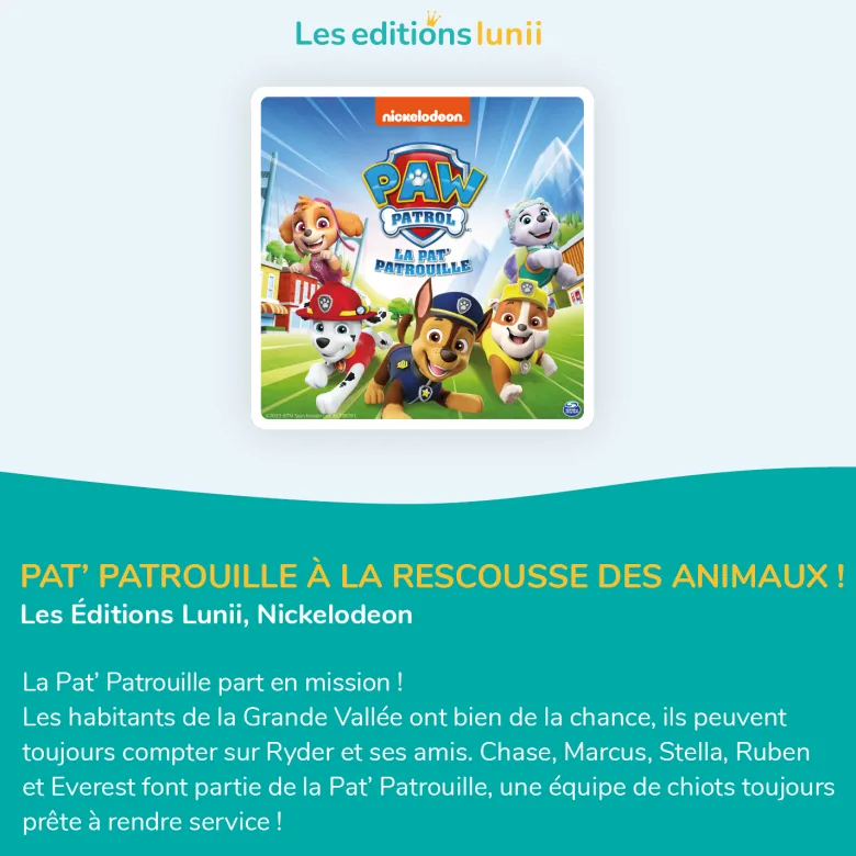 Lunii - coffret pat patrouille - livre