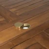 Maeva - table de jardin 4 à 5 pers. Table ronde rabats bois teck huilé
