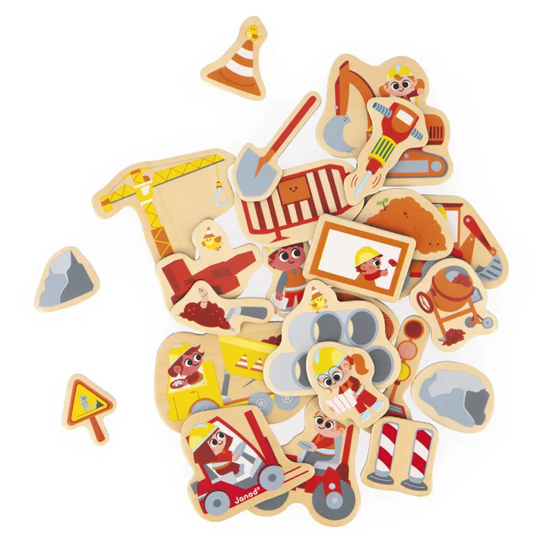 Magnets engins de chantier 24 pièces