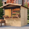 Maison de jardin en bois, étal de marché en bois, bar jardin 232x253x263cm 4m2
