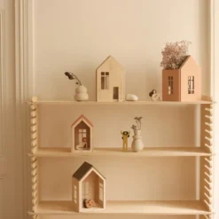 Maison de poupées aimantée rose l