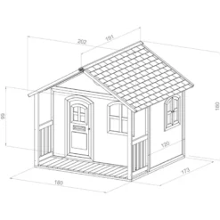 Maison en bois marron et blanc pour en