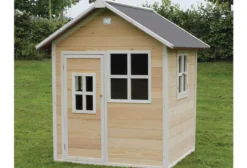 Maisonnette bois naturel pour enfant lof