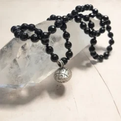 Mala 108 perles onyx et appeleur d’anges