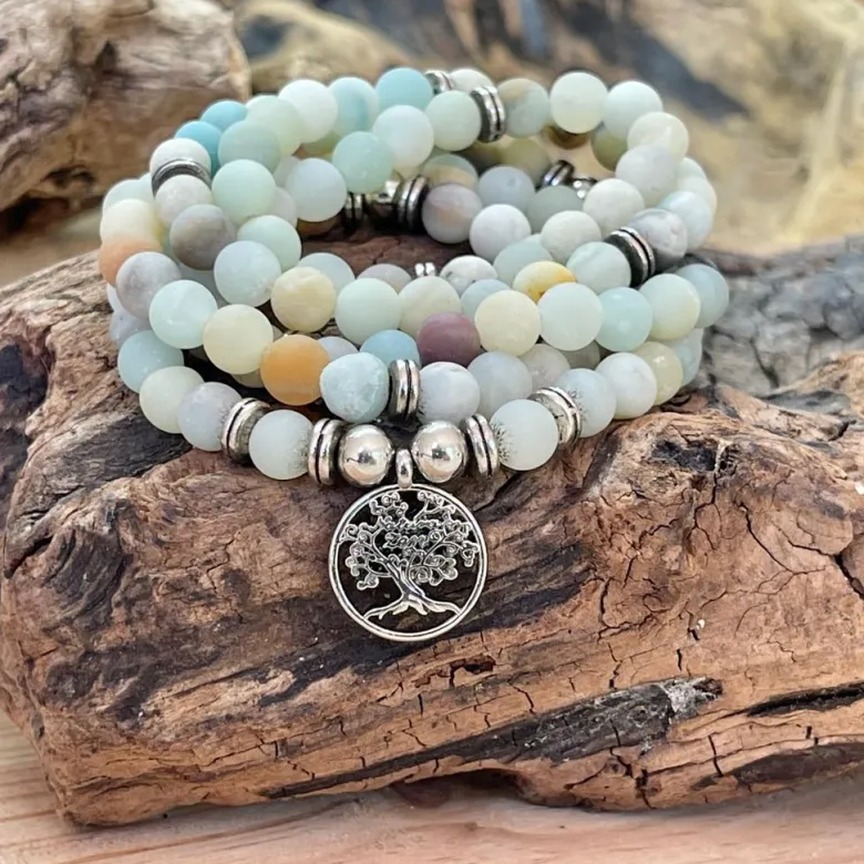 Mala tibétain en bois de santal