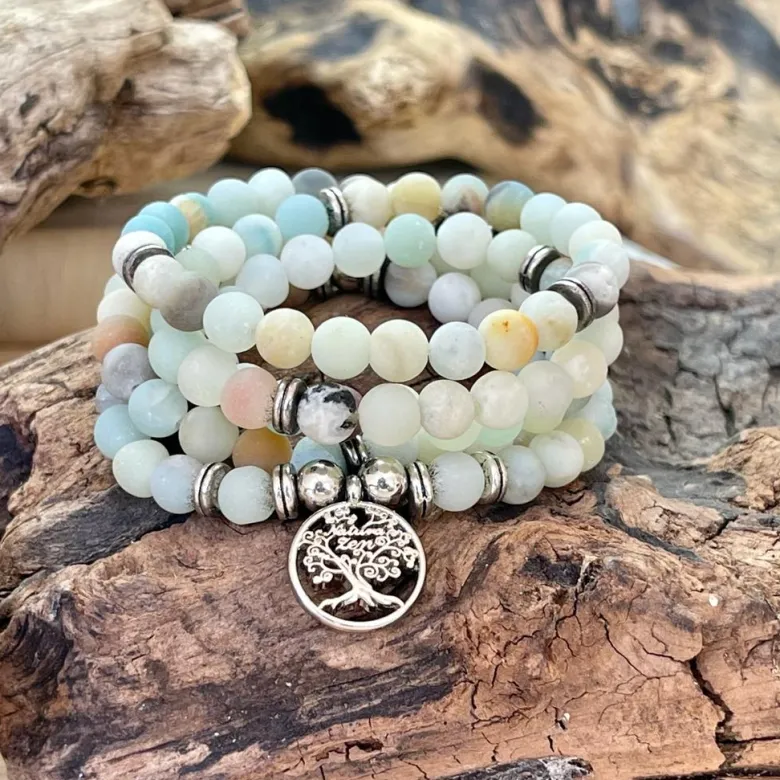 Mala tibétain en bois de santal
