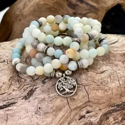 Mala tibétain en bois de santal