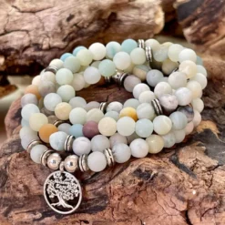 Mala tibétain en bois de santal