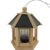 Mangeoire oiseaux maisonnette en bois